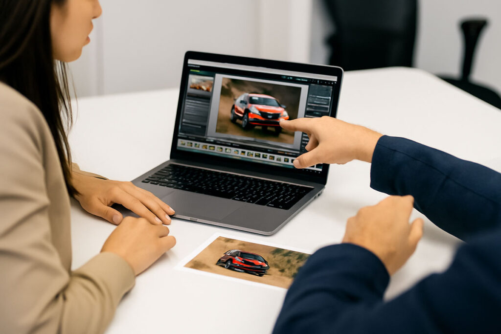 Logo FocoSportStudio en blanco